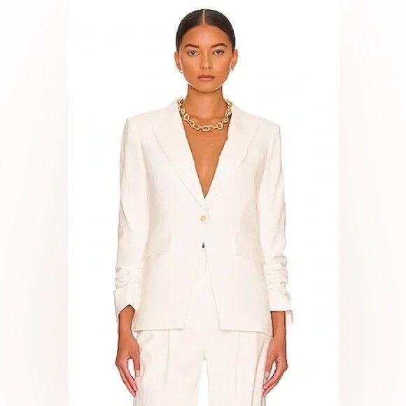 NWOT Veronica Beard Hollis Dickey Size 12 Single-Breasted Jacket in Off White - Picture 1 of 14